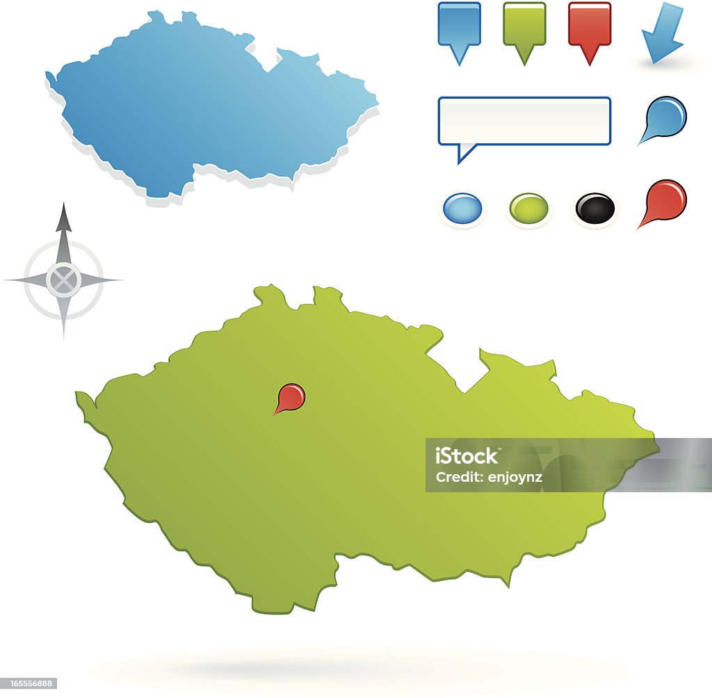 Tschechische Republik - Lizenzfrei Digital generiert Vektorgrafik