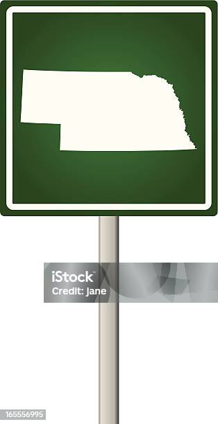 Nebraska Sign Stock Illustration - Download Image Now - Illustration, Information Sign, Journey