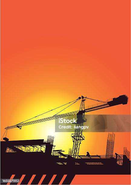 Crane Stock Vektor Art und mehr Bilder von Arbeiten - Arbeiten, Arbeitsstätten, Architektur
