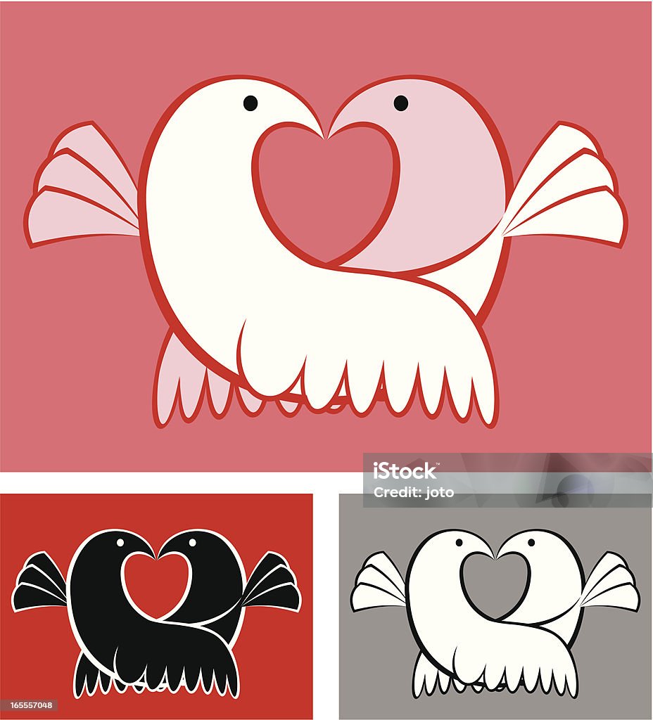 Amor pájaros - arte vectorial de Amor - Sentimiento libre de derechos