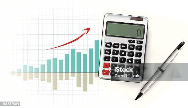 Finanças 1 - Arte vetorial de stock e mais imagens de Calculadora - Calculadora, Caneta, Crescimento