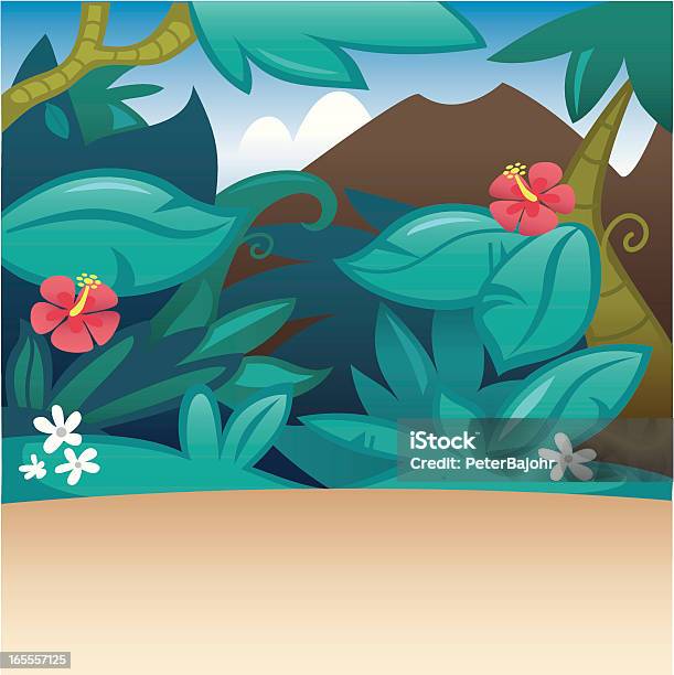 Isola Tropicale - Immagini vettoriali stock e altre immagini di Ambientazione tranquilla - Ambientazione tranquilla, Ambiente, Cespuglio