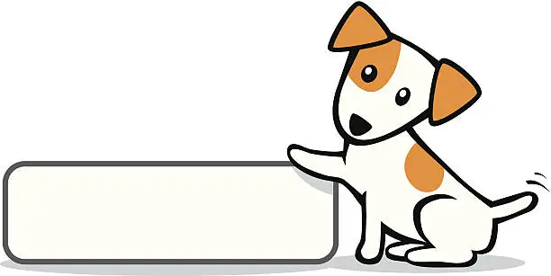 Vector illustration of Dog with Message Board