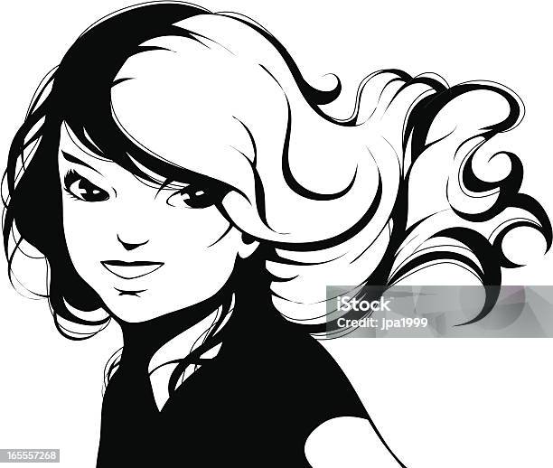 Comic Book Girl Smiling Stock Illustration - Download Image Now - Adult, Attitude, Beauty