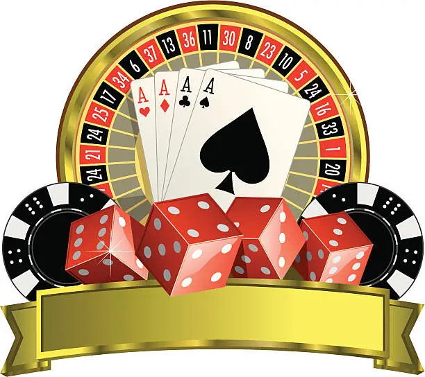Vector illustration of Vector Vegas Casino Logo