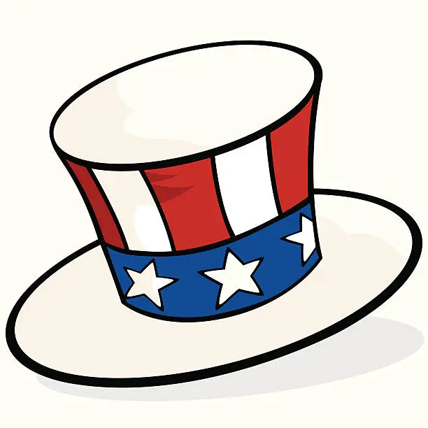Vector illustration of Uncle Sam’s Top Hat
