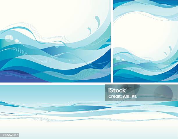 Ilustración de Fondo Azul Ondulado y más Vectores Libres de Derechos de Subacuático - Subacuático, Fondos, Gráfico por ordenador