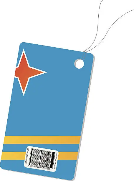 Vector illustration of Aruba price tag