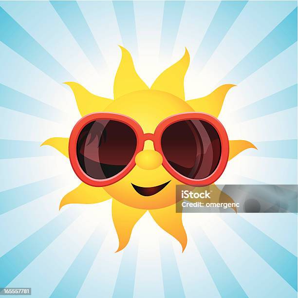 Sun - Arte vetorial de stock e mais imagens de Luz Solar - Luz Solar, Óculos de Sol, Amarelo