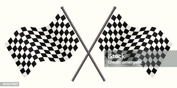Race Flaga - Stockowe grafiki wektorowe i więcej obrazów Flaga w szachownicę - Flaga w szachownicę, Bez ludzi, Flaga
