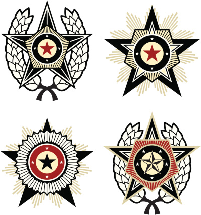 Propaganda style emblems