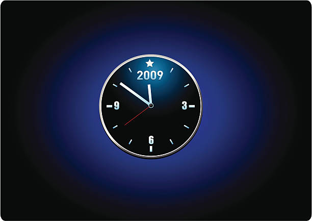 New years clock Clock ticking to new year 2009 2009 stock illustrations