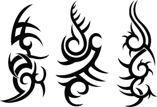 Vector illustration of Tribal Tattoo Designs