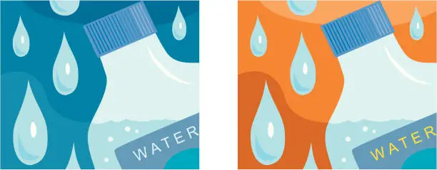 Vector illustration of Bottled water