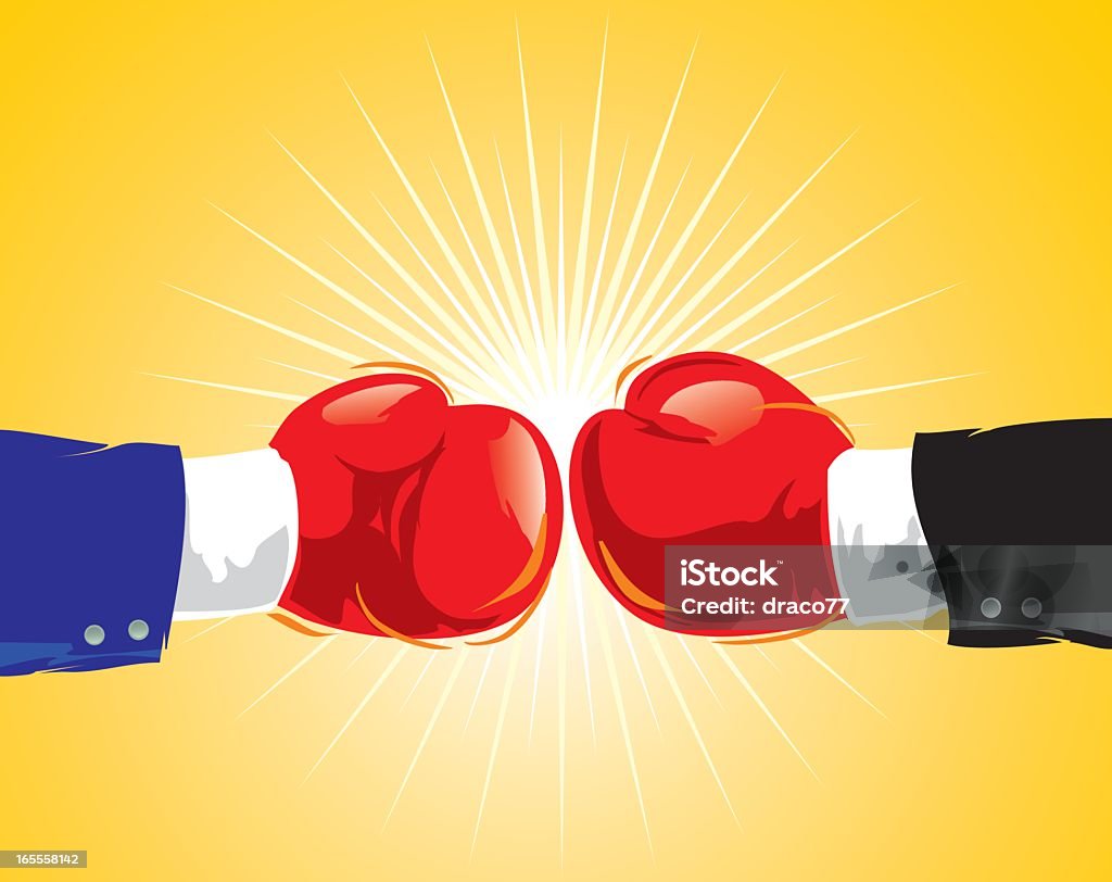 A business boxing match competition concept Business concept in vector illustration, unlimited enlargements, easy to change color. Visit Portfolio for More Concept Series Lightbox Boxing Glove stock vector