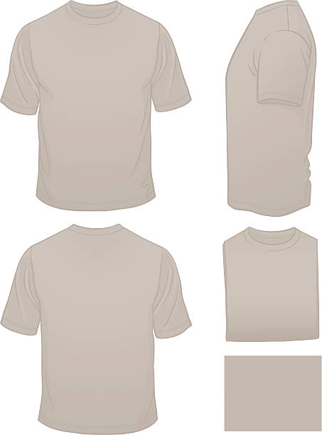 Men's Blank Grey T-shirt with Heather Pattern vector art illustration
