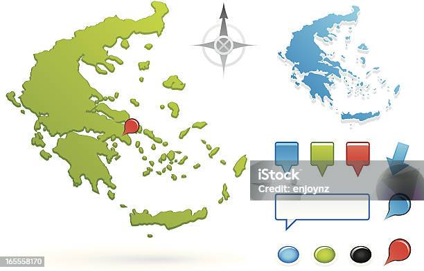 Grecia - Immagini vettoriali stock e altre immagini di Atene - Atene, Brillante, Carta geografica