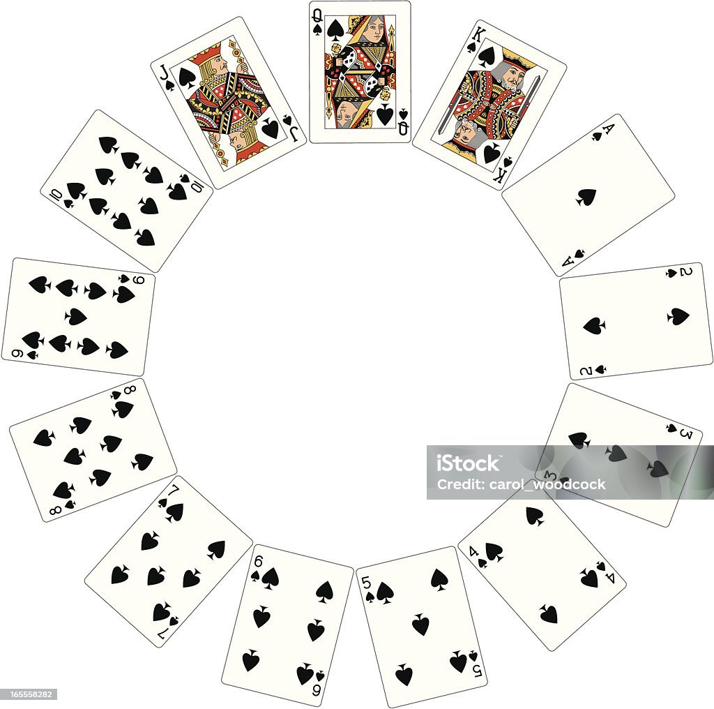 Forcella completo due gruppo di carte da gioco - arte vettoriale royalty-free di Asso