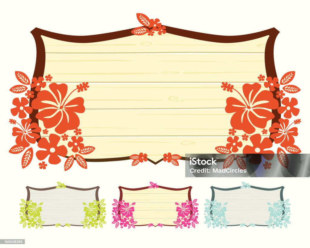 Tropical Sign Graphics Blank Tropical Signs In 4 Different Colors Stock Illustration ...