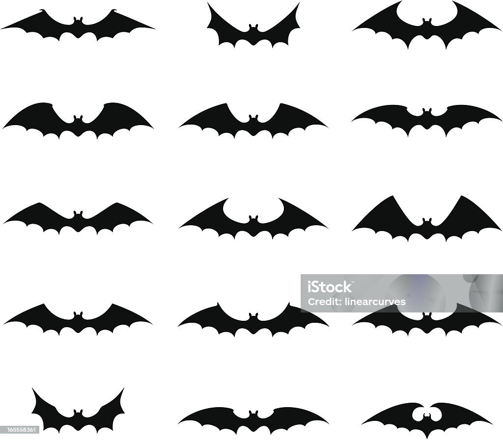 Bats - arte vettoriale royalty-free di Pipistrello