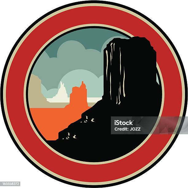 Vetores de Emblema Monument Valley e mais imagens de Arizona - Arizona, Cultura Navajo, Deserto