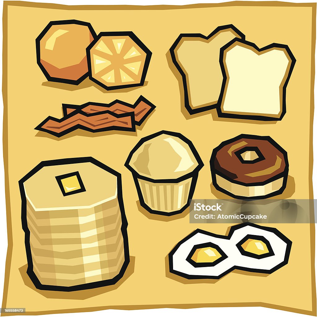 Iconos de desayuno - arte vectorial de Chocolate libre de derechos