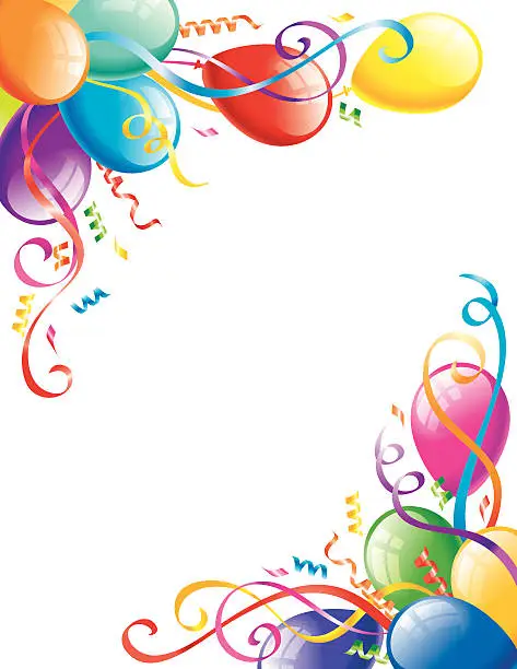 Vector illustration of Decorative Party Balloons