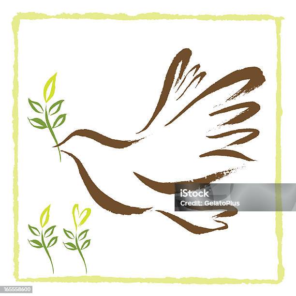 Ilustración de Brochazos De Dove y más Vectores Libres de Derechos de Símbolo de la paz - Conceptos - Símbolo de la paz - Conceptos, Amor - Sentimiento, Animal