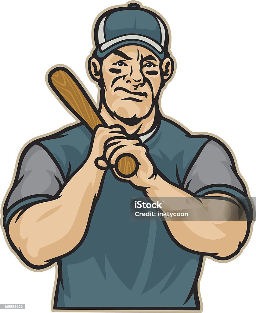 Joueur de Baseball - clipart vectoriel de Baseball libre de droits