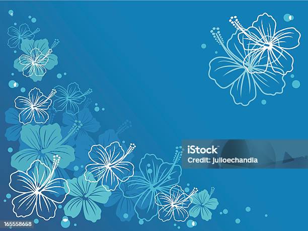 Hibiscus Stock Illustration - Download Image Now - Backgrounds, Contour Drawing, Floral Pattern