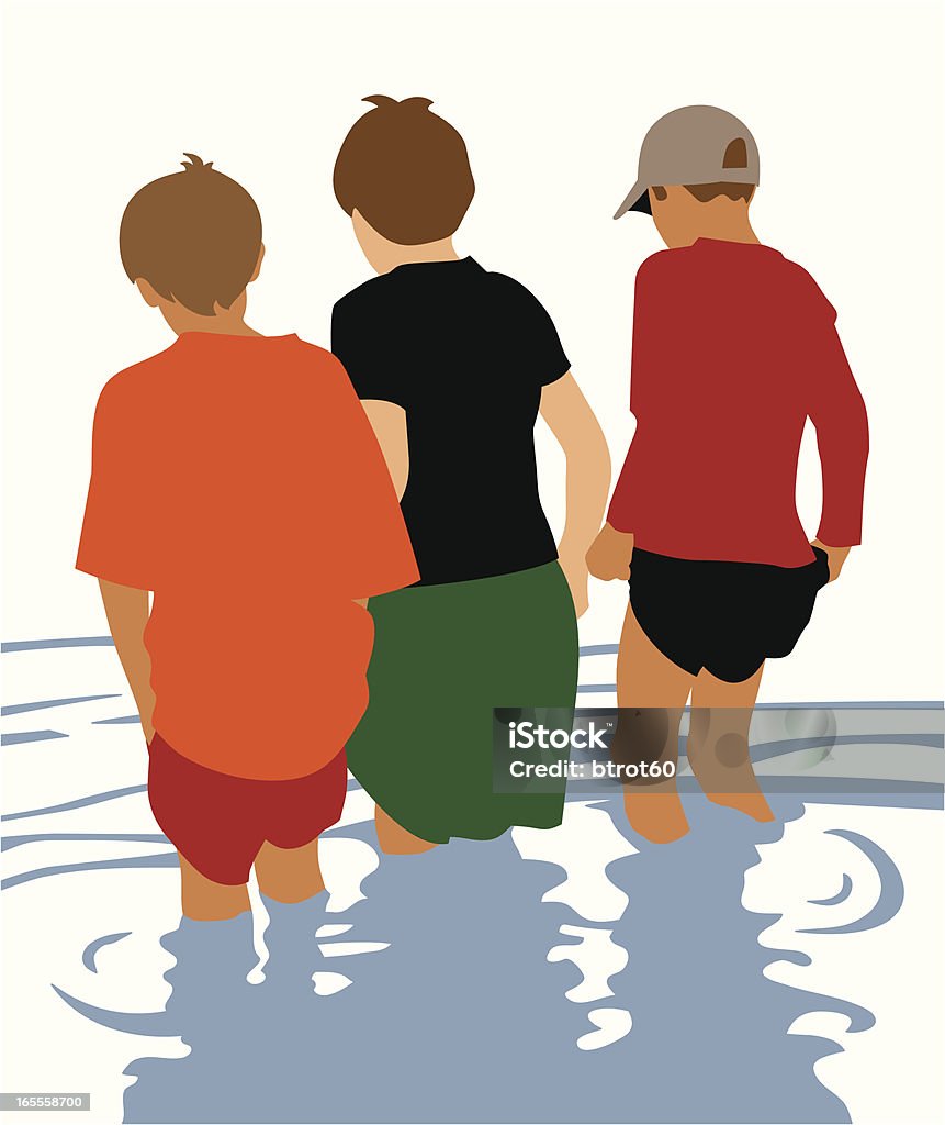 Boys para niños - arte vectorial de Agua libre de derechos