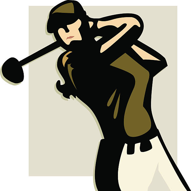 ilustrações, clipart, desenhos animados e ícones de golfe feminino - michael