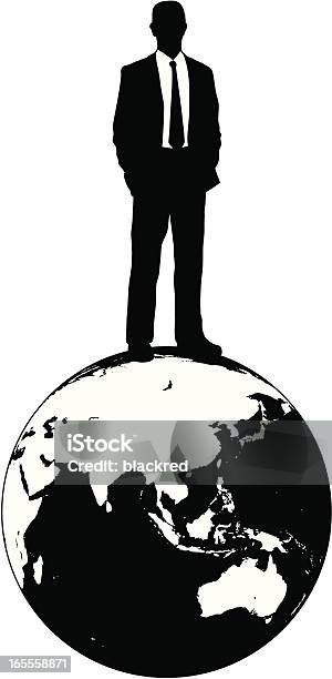 Top Of The World Asia And Australia Stock Illustration - Download Image Now - One Person, Domination, Globe - Navigational Equipment