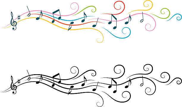 музыкальный дизайн элементы - music musical note sheet music musical staff stock illustrations