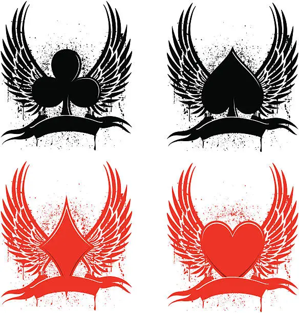 Vector illustration of club tattoos