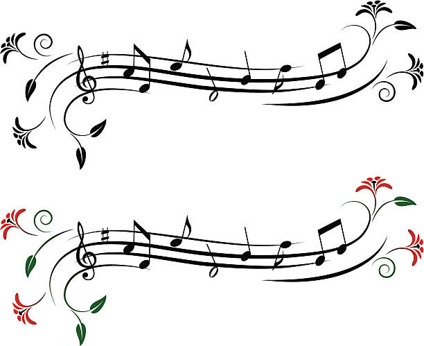 Musical design element vector art illustration