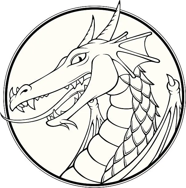 Vector illustration of Dragon's Head