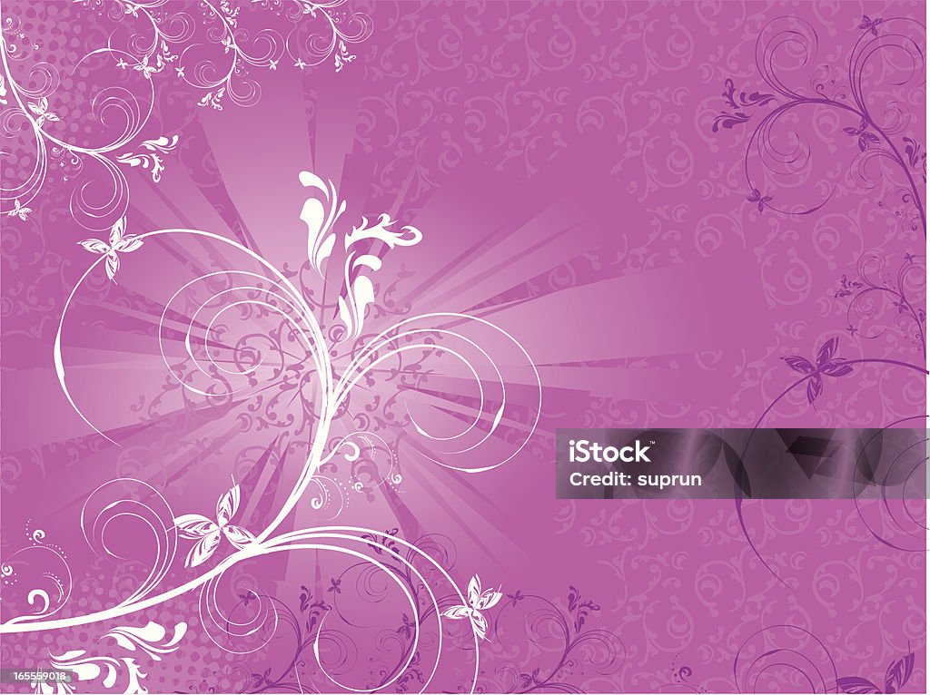 Abstrato Floral rosa - Vetor de Estampa Floral royalty-free