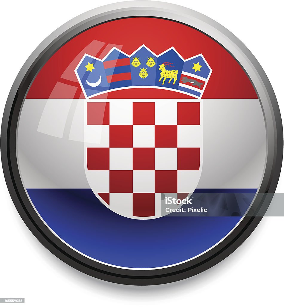 Kroatien-Flagge-Symbol - Lizenzfrei Blau Vektorgrafik