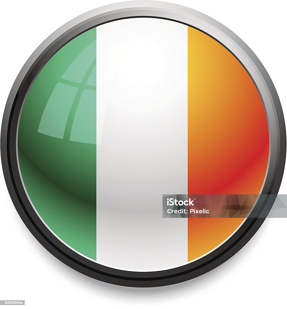 Irland-Flagge-Symbol - Lizenzfrei Bedienungsknopf Vektorgrafik
