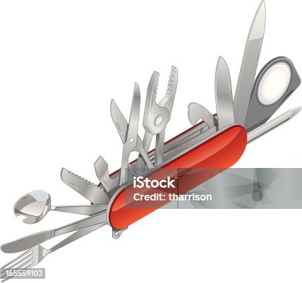 istock Utility Pocket Knife 3D 165559102