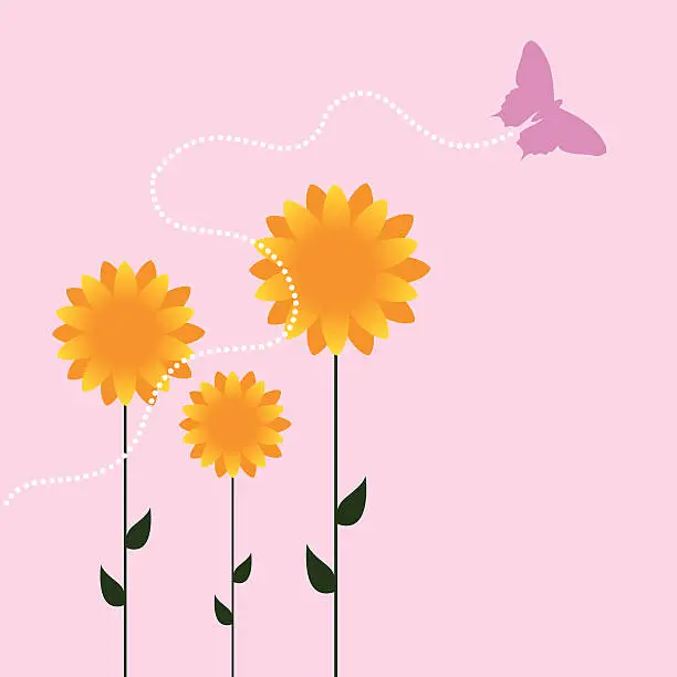 Vector illustration of floral background