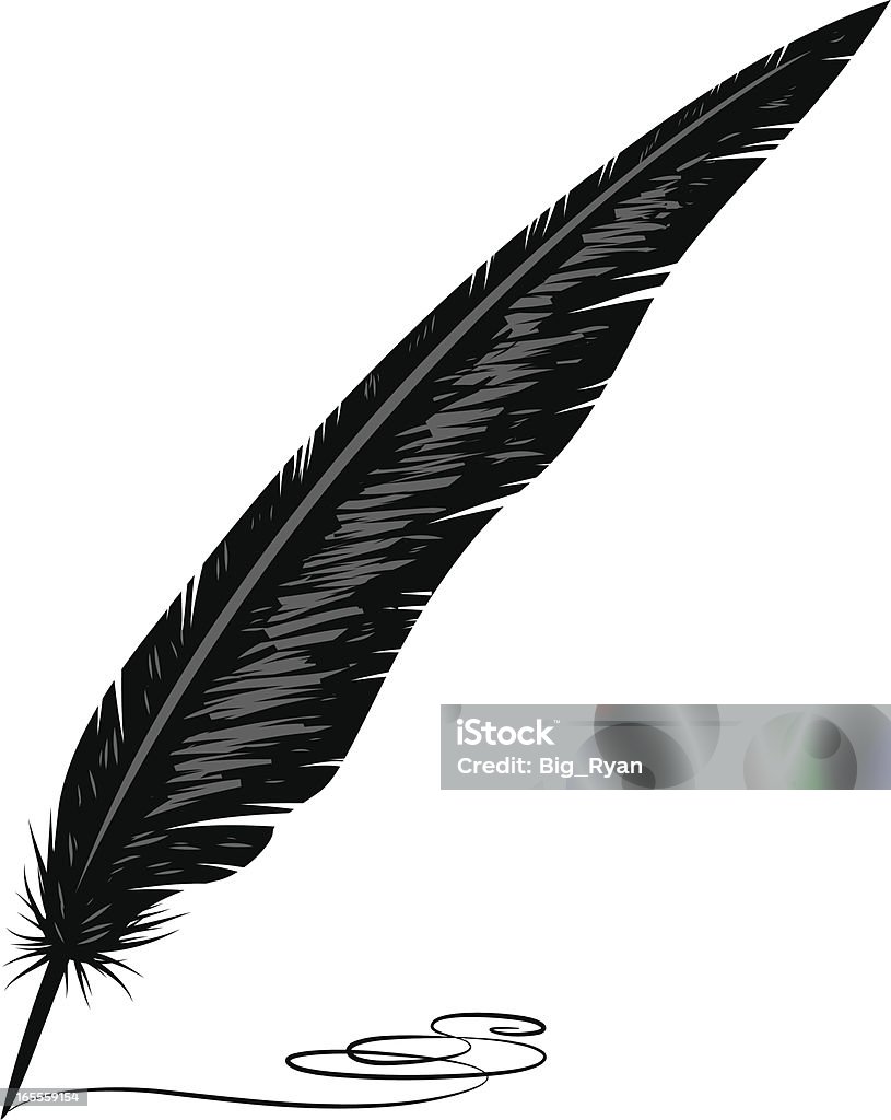 Quill Pen Stock Illustration - Download Image Now - Quill Pen, Ink, Black  And White - iStock
