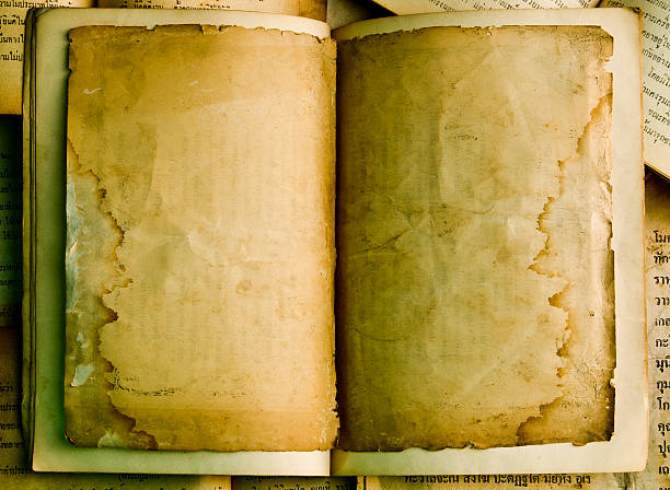 istock Blank front page of very old book 165560110