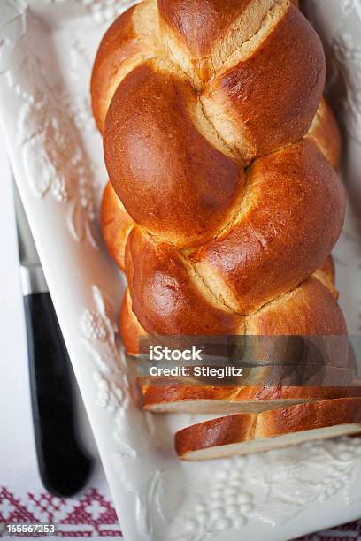 Challah - Fotografie stock e altre immagini di Macrofotografia - Macrofotografia, Treccia di pane, Challah