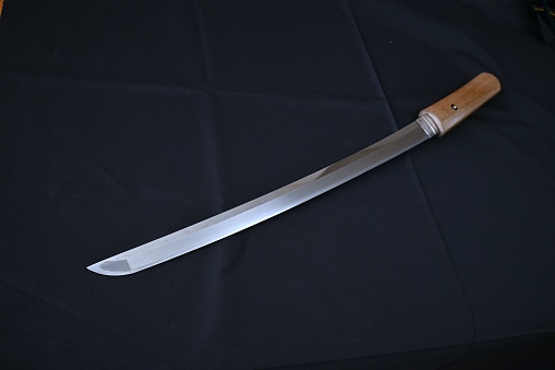 Antique Saber Rusted over white with Clipping Path