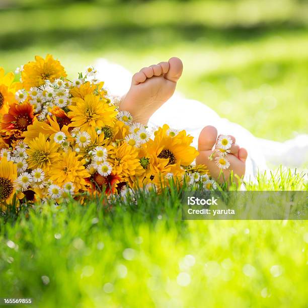 Healthy Lifestyle Concept Stock Photo - Download Image Now - Barefoot, Beauty In Nature, Cheerful