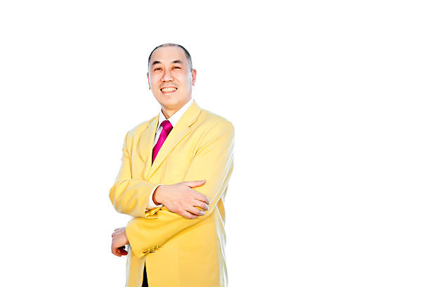 successful east asian business man in studio