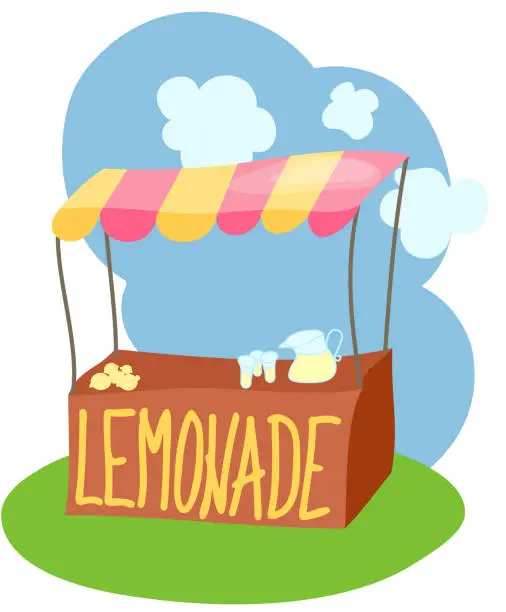 Vector illustration of Lemonade stand