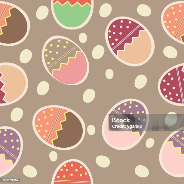 Vector Easter Seamless Pattern With Eggs Background Stock Illustration - Download Image Now